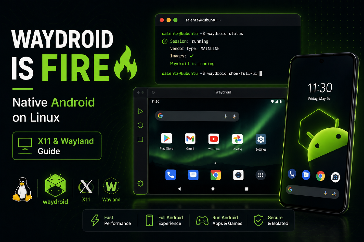 Waydroid is FIRE: Native Android on Linux (X11 & Wayland Guide)